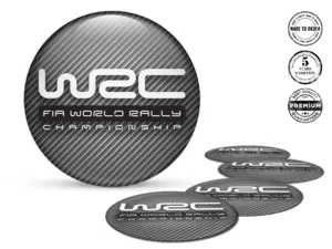 WRC Wheel Emblems Style High-Quality Dome Labels